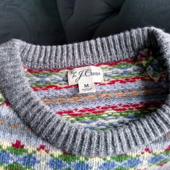 Lambswool Fair Isle Sweater with Argyle - Picture 5 of 7